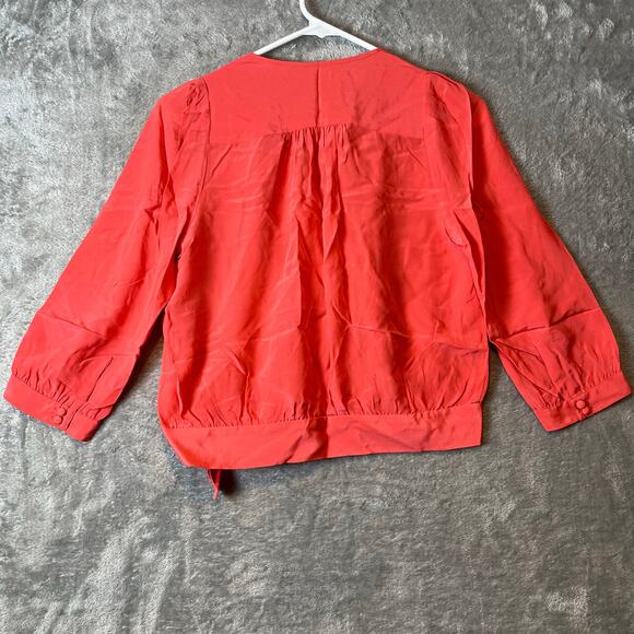 Madewell‎ Silk Wrap Top Size XS Pink - Picture 4 of 7